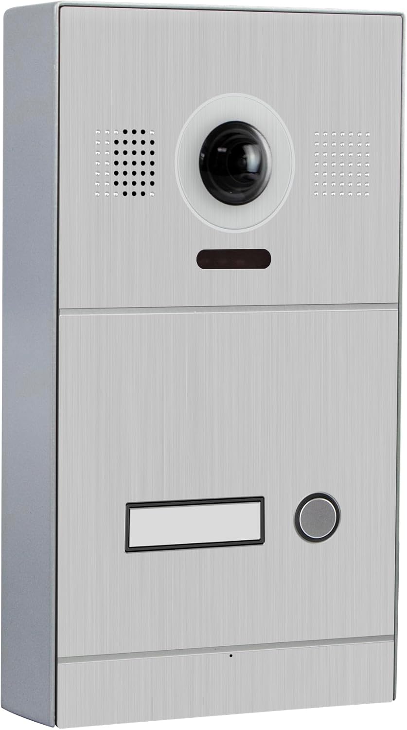 Mathfel 2-Draht IP Video-Türsprechanlage mit Türöffner – Full-HD Kamera, 7" Monitor & App-Steuerung
