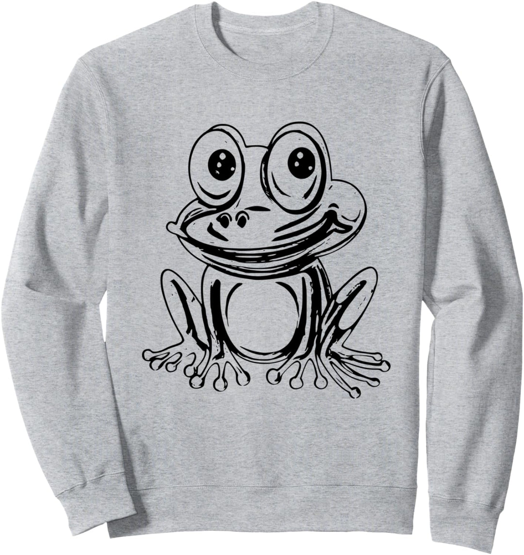 Frosch Motiv Amphibien Tiere Kröte Design Kröten Sweatshirt