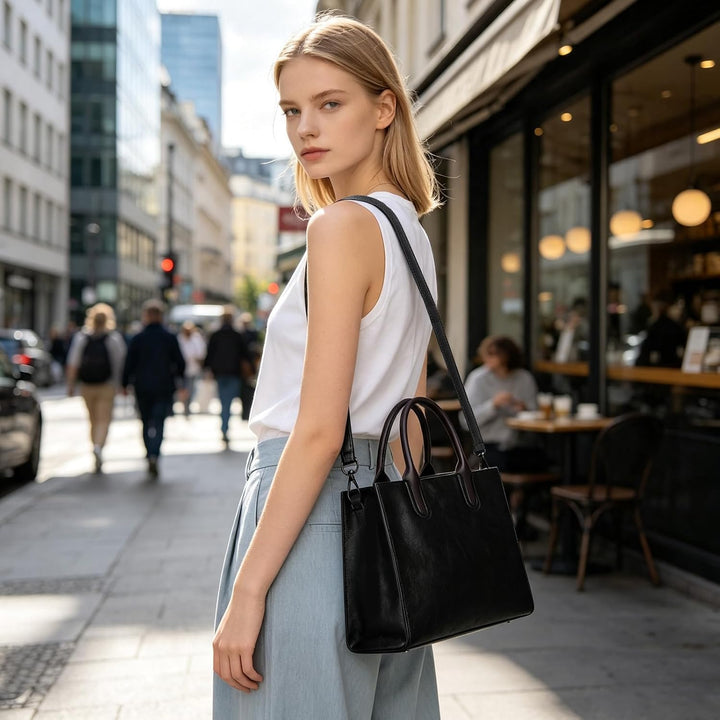 NICOLE &amp; DORIS Gross Handtasche Damen Shopper Tasche Umhängetasche Damen Gross Retro Schultertasche