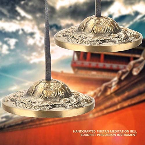 Tibetische Meditationsglocke Handgefertigtes buddhistisches Glückssymbol Geprägtes Meditationsyoga G
