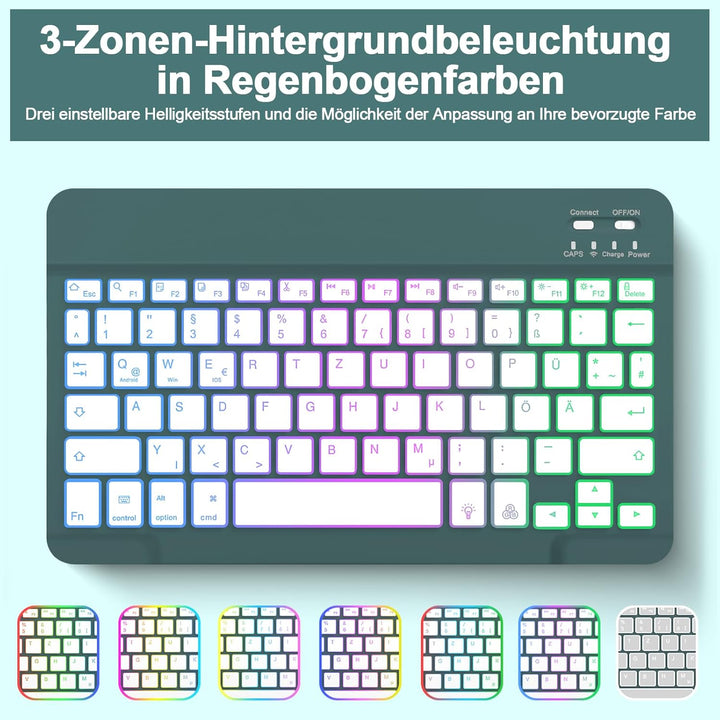 Bettdow für Samsung Galaxy Tab A9+/A9 Plus 2023 Tastatur Hülle, Deutsch QWERTZ Layout Abnehmbarer Be