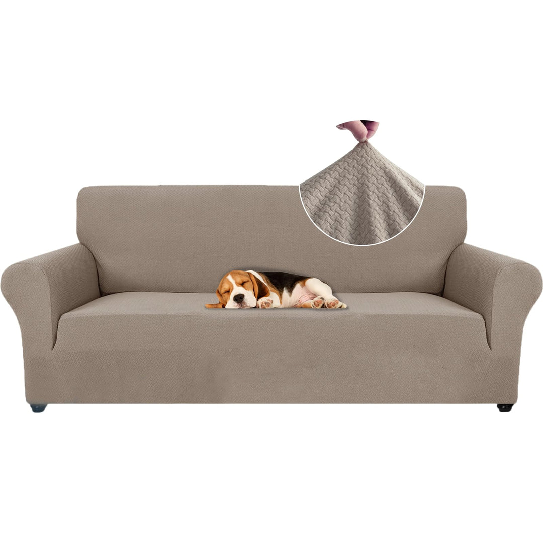 Ystyle Sofa überzug 3 Sitzer Mit Armlehne, Stretch Sofabezug rutschfest, Modern Sofa Cover Für Hunde