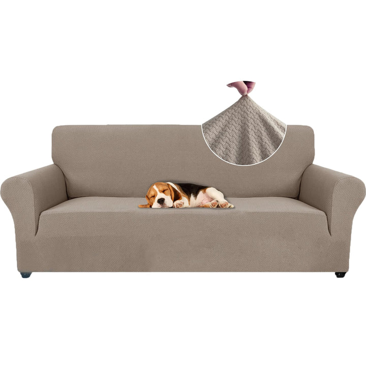 Ystyle Sofa überzug 3 Sitzer Mit Armlehne, Stretch Sofabezug rutschfest, Modern Sofa Cover Für Hunde