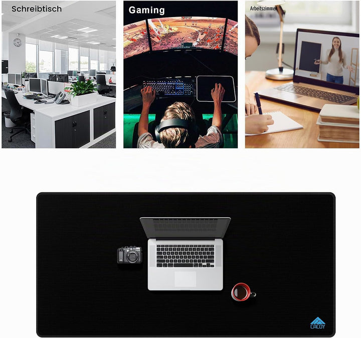 Cacoy 1200x600 mm Übergrösse Gaming Mauspad XXL, Gross Mousepad, Präzises und Langlebiges Rutschfest