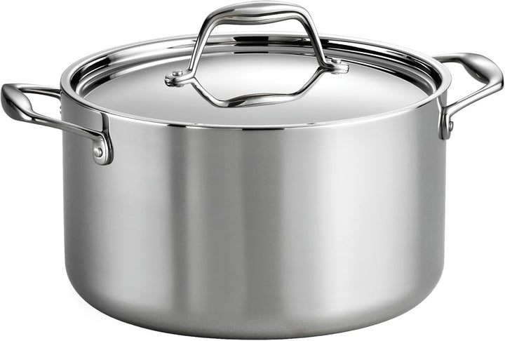 Tramontina 80116/040DS Gourmet 18/10 Stainless Steel Induction-Ready Tri-Ply Clad Covered Sauce Pot,