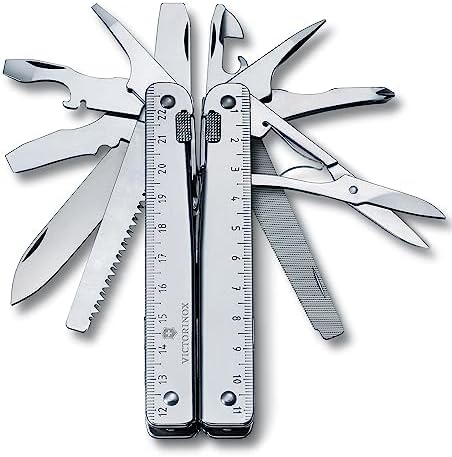 Victorinox Multifunktionstool, Swiss Tool X Plus, Taschen Werkzeug, 38 Funktionen, Kombi-Spitzzange,