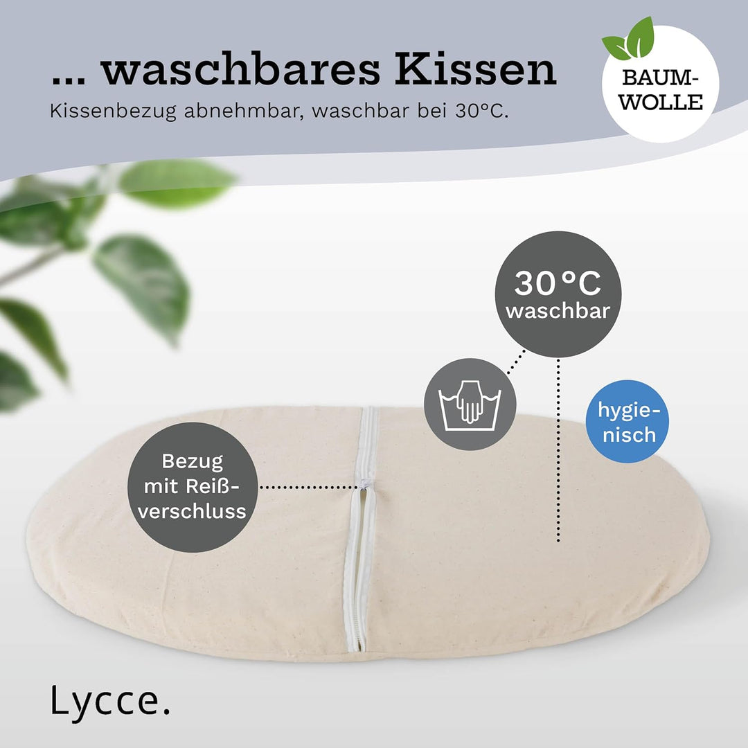Katzenbett Hundebett für kleine Hunde | Kissen waschbar bei 30° | ovale Form mit hohem Rand | Wasser
