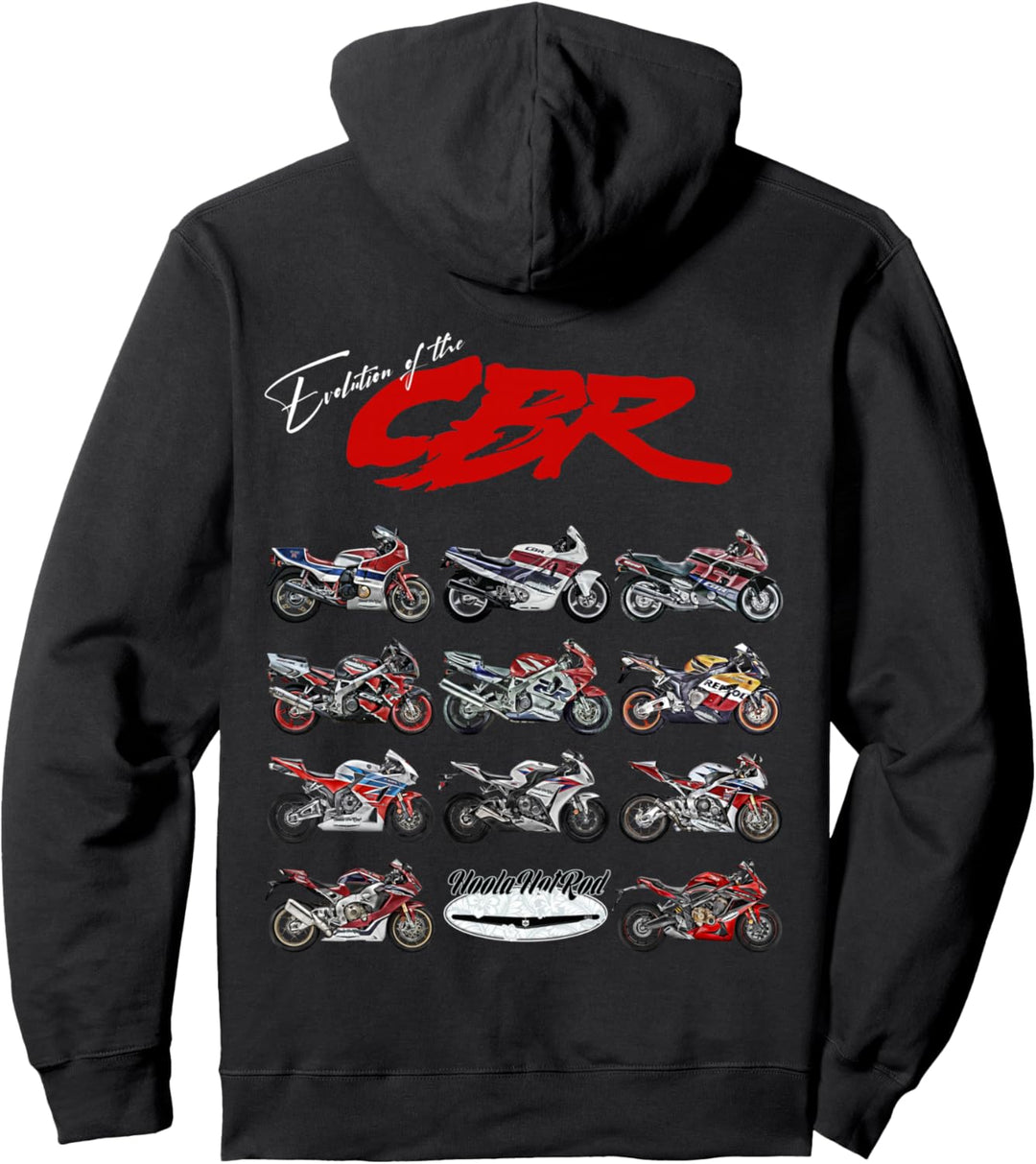 Evolution of the, CBR,Motorcycle,Motorrad,Road Racing,Biker Pullover Hoodie