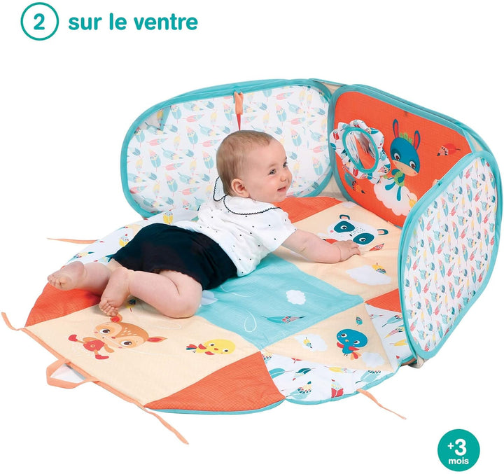 LUDI Aktivitätsmatte anpassbar – 3 Positionen – Aktivitätenmatte, Krabbeldecke und Spielplatz – Entw