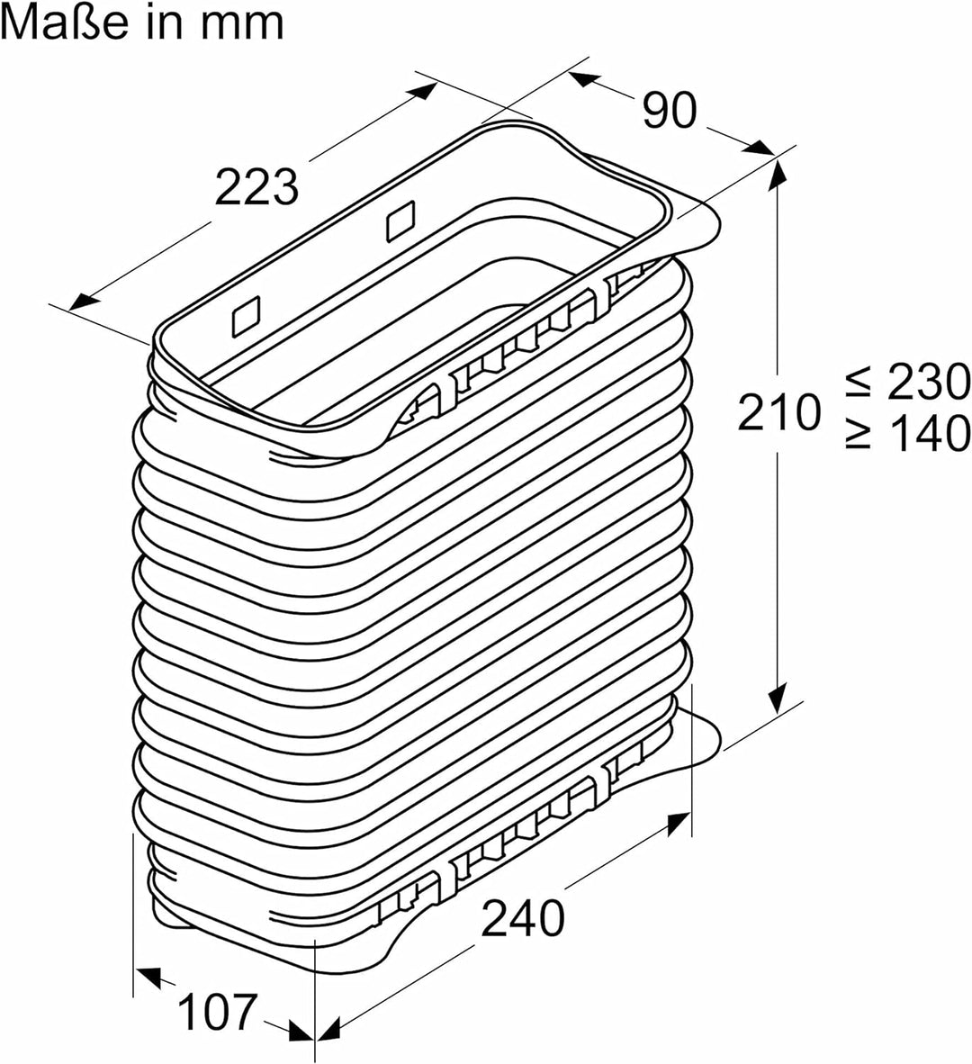 Bosch HEZ9VDSS2 Zubehör für Kochfelder mit Dunstabzug, Flachkanal, Verbindungsstück, Flexmanschette