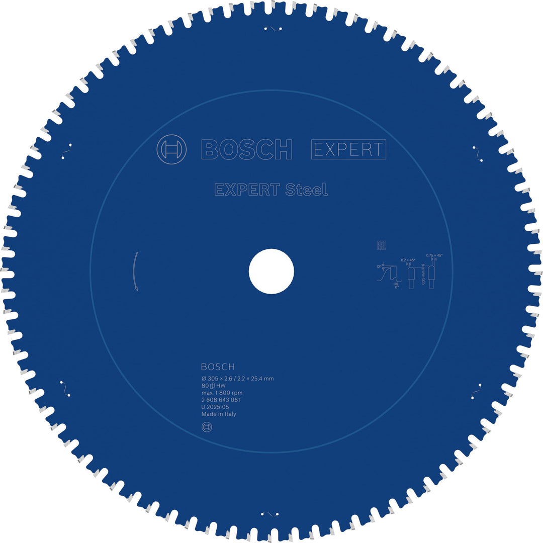 Bosch Accessories Bosch Professional 1x Kreissägeblatt Expert for Steel (für Stahl, Sägeblatt Ø 305