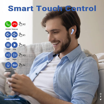 ACEFAST T6 Bluetooth Kopfhörer In Ear, Kopfhoerer Kabellos mit Dual-Mikrofon und KI-Anruf, Komposit-
