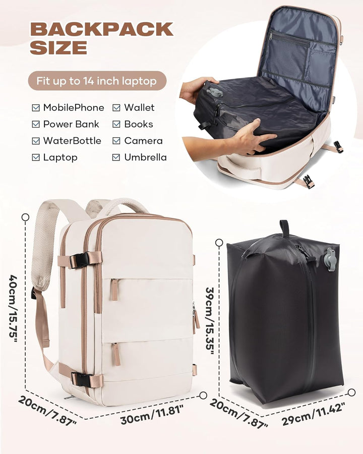 SZLX Vakuum Rucksack 40x30x20 Wizz air Handgepäck Rucksack 40x20x25 für Ryanair Vakuum Reiserucksack