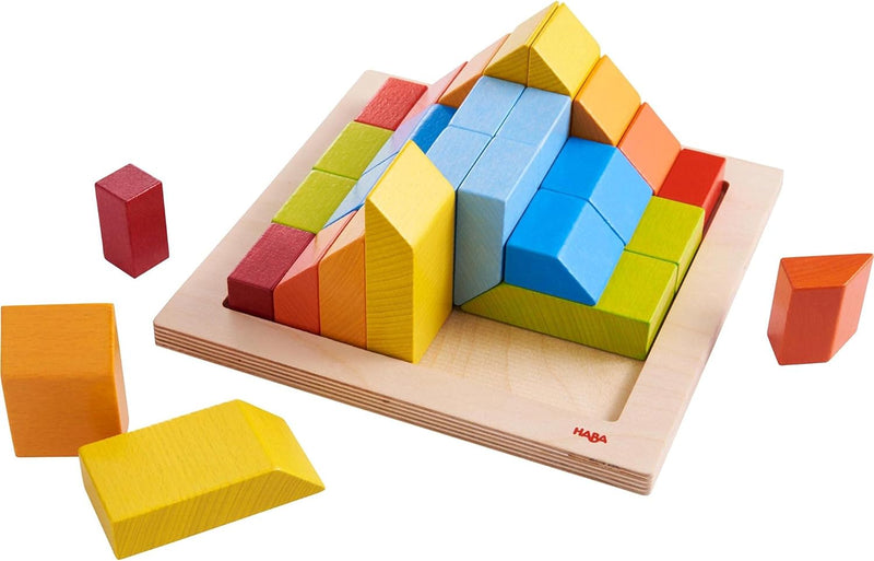 HABA 304854 - 3D-Legespiel Creative Stones, kreatives Legen, Bauen und Spielen mit bunten Regenbogen