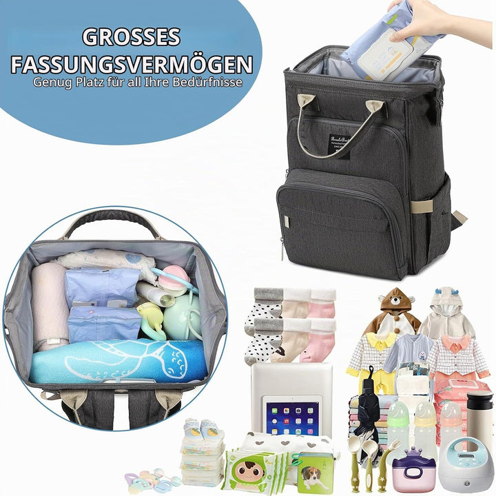 Pomelo Best Baby Wickelrucksack stylische Wickeltasche Rucksack mit Haken wasserdicht multifunktiona