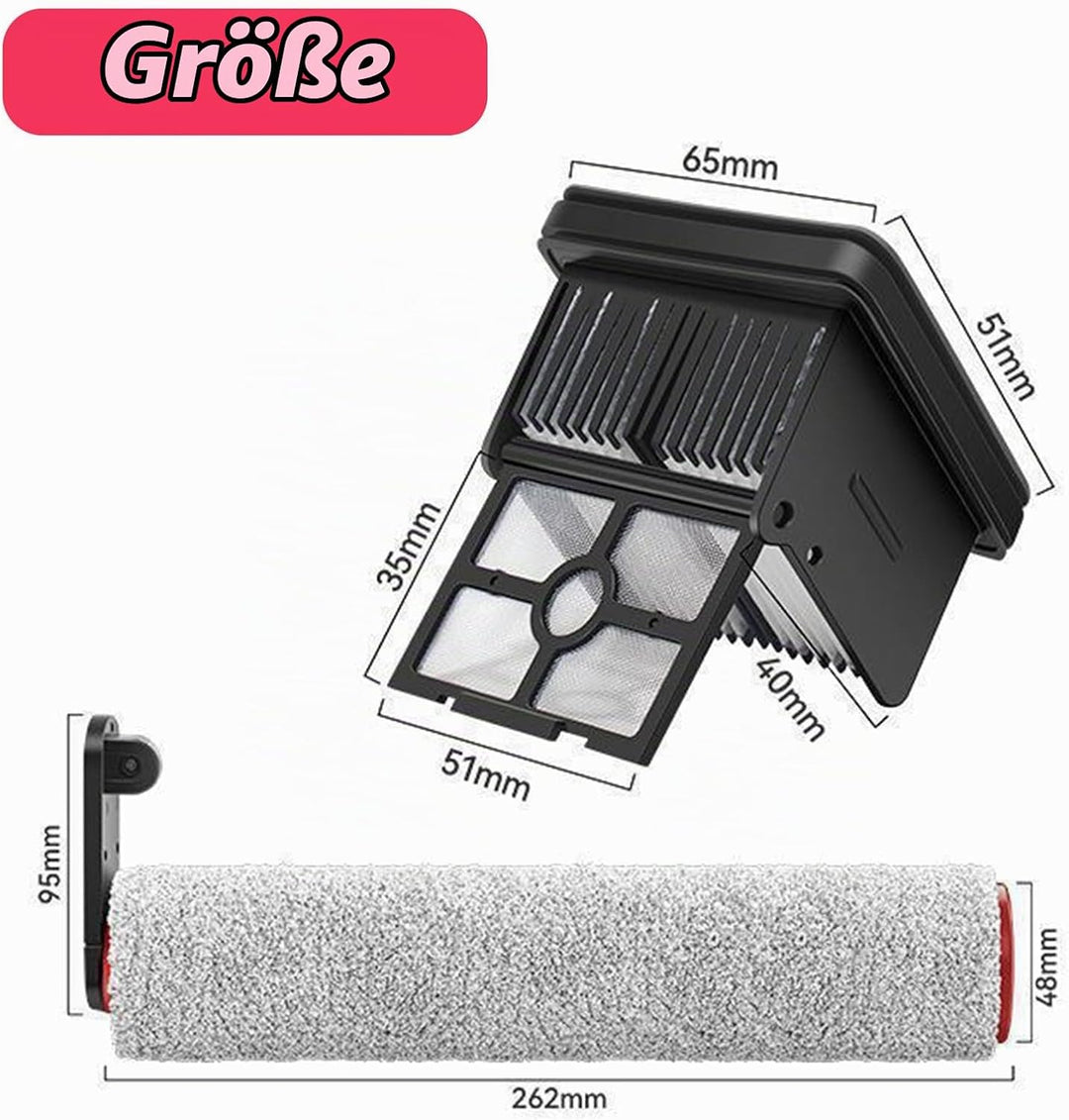 Bürstenrolle Zubehör für Dreame H12 Pro/ H12 Dual/ G10 Pro Nass und Trockensauger, Ersatzteile Zubeh