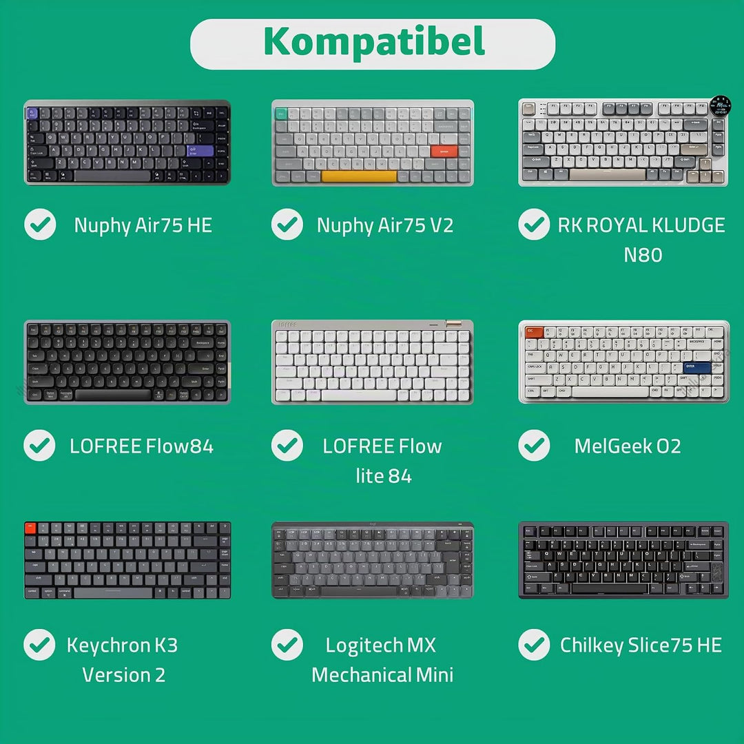 Geekria Ultra Slim Keyboards Tragetasche, kompatibel mit MelGeek O2, Flow Lite 84, Logitech MX Mecha