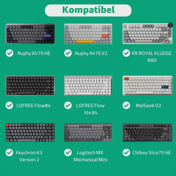 Geekria Ultra Slim Keyboards Tragetasche, kompatibel mit MelGeek O2, Flow Lite 84, Logitech MX Mecha