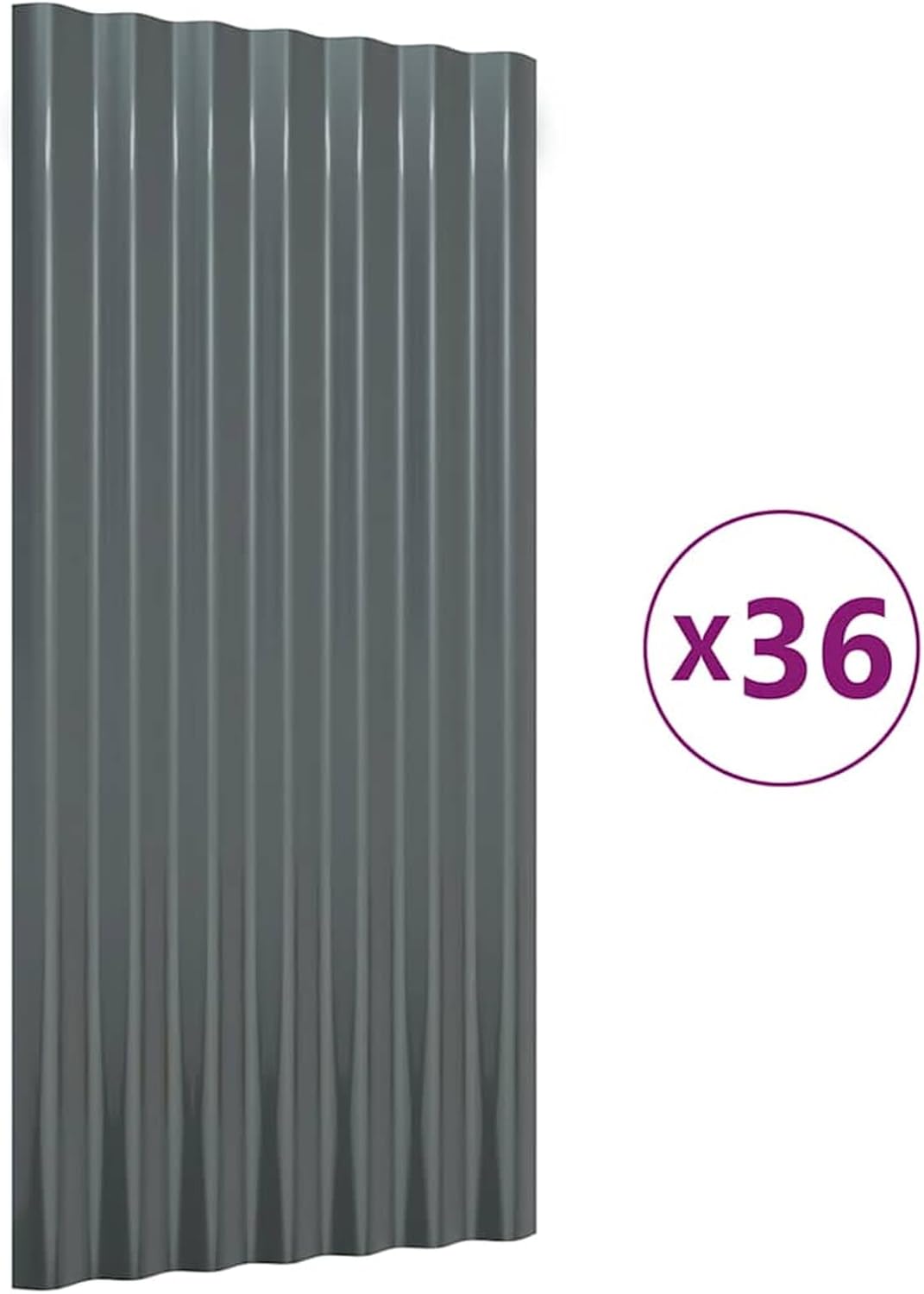 Homgoday Dachpaneele 36 STK. Dachblech Stahlblech Dach Dachplatten Metalldachpaneele Dachblech für D