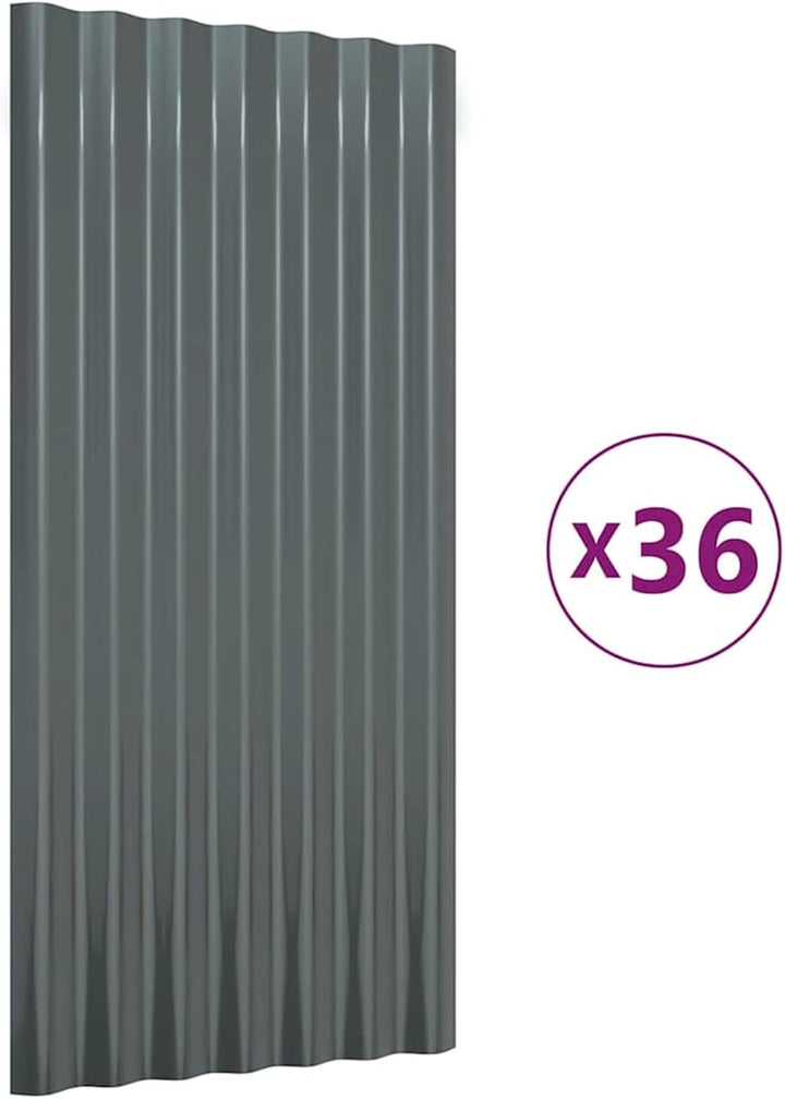 Homgoday Dachpaneele 36 STK. Dachblech Stahlblech Dach Dachplatten Metalldachpaneele Dachblech für D