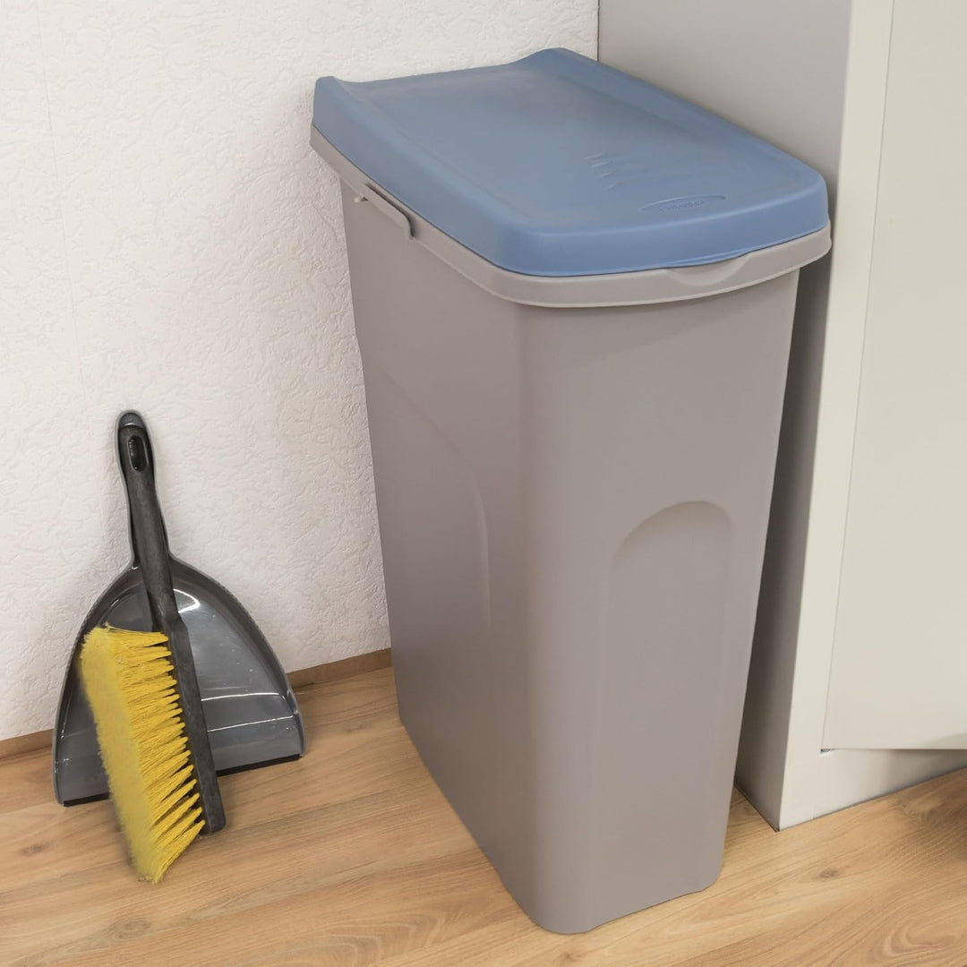 40L Mülleimer blau Küche Mülltonne Abfalleimer Trash Bin Gelber Sack Müll Blau 40 Liter, Blau 40 Lit