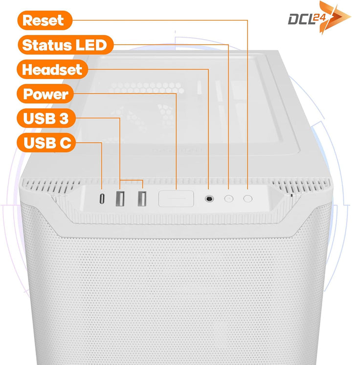 dcl24 Büro CAD PC Intel i5-14400, RTX A1000, 32GB RAM, 1TB SSD, Office mit 10x4.7 GHz, WLAN, Windows
