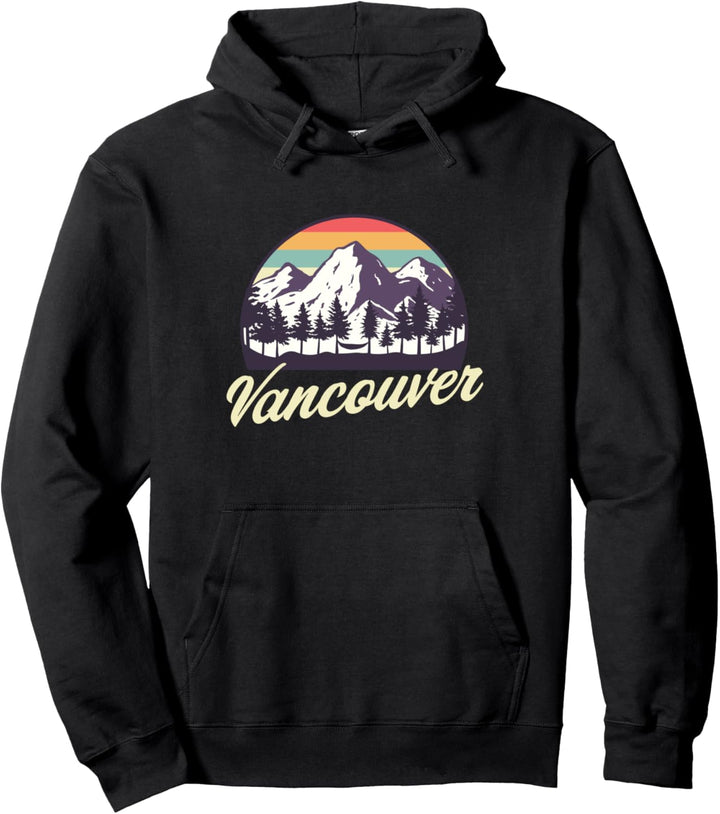 Retro Vancouver Vintage PNW Pacific Northwest Pullover Hoodie