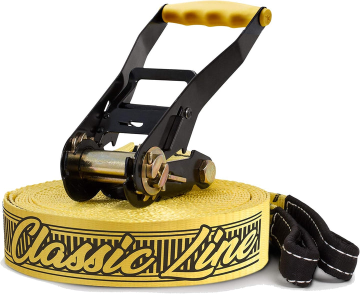 Gibbon Slacklines Classic Line, Gelb, 25 Meter Komplettset