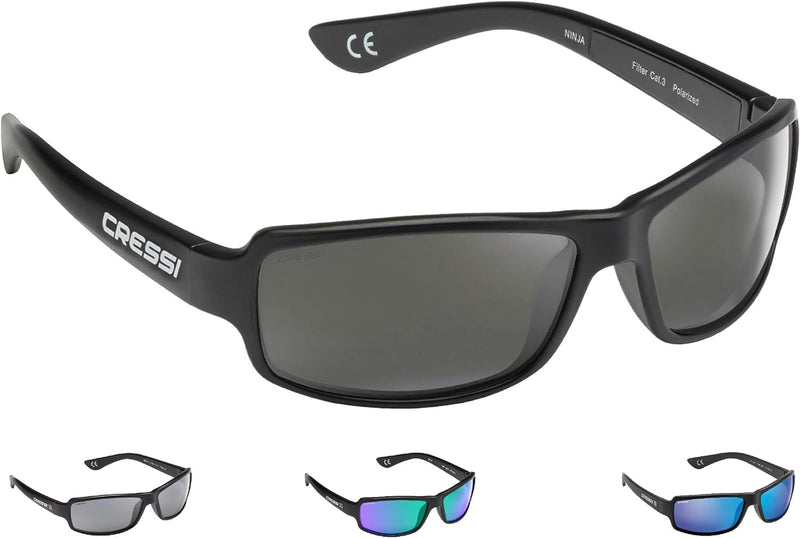 Cressi Ninja - Polarisierte Sonnenbrille Herren und Sonnenbrille Damen, Entspiegelte Gläser Wasserab