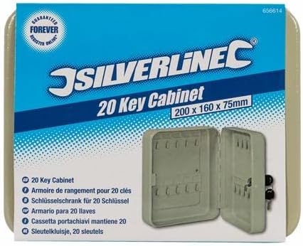 Silverline 656614 Schlüsselschrank für 20 Schlüssel 200 x 160 x 75 mm