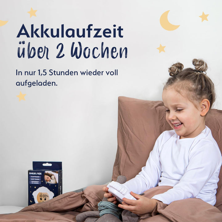Schlaftrainer, Schaf, Lernwecker für Kinder, LED-Kinderwecker, Lernwecker, Einschlafen und Aufwachen