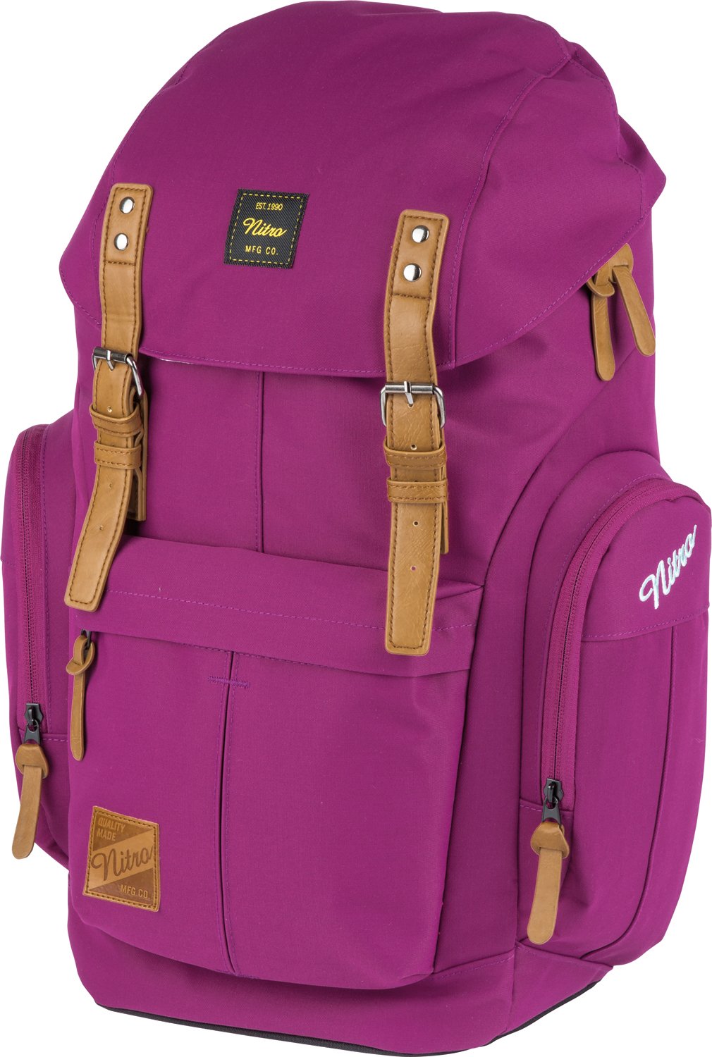 Daypacker Alltagsrucksack im Retro Look mit Gepolstertem Laptopfach, Schulrucksack, Wanderrucksack o