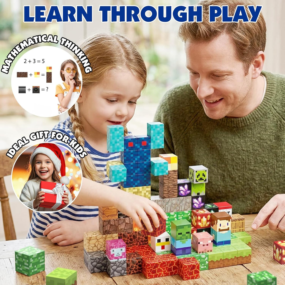 Magnetische Bausteine 100 Teile Magnetbausteine Baue Magnet Wild Welt Abenteuer Spielzeug Kinder ab