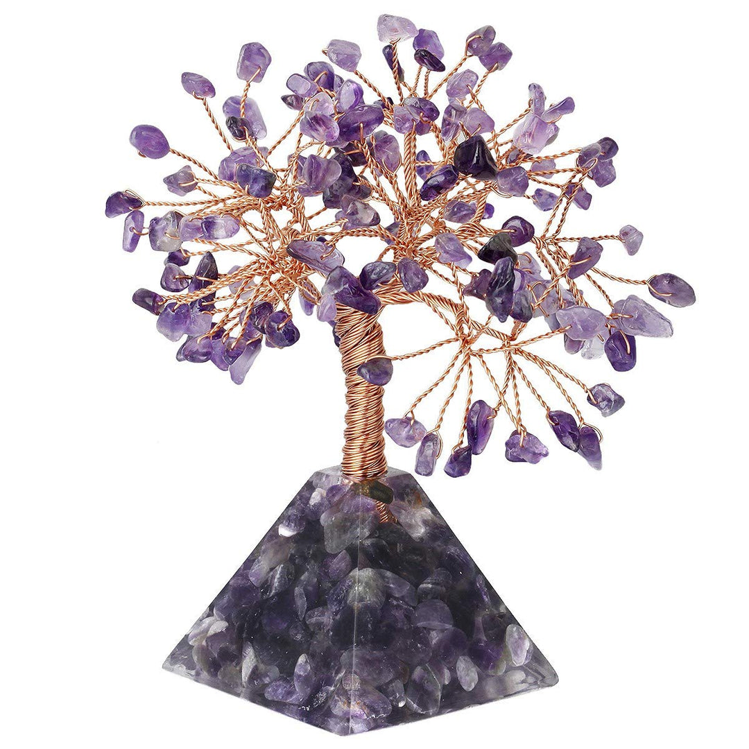 KYEYGWO Geld Baum auf Crystal Base Bonsai Skulptur Figur für Glück Reichtum Gesundheit 5.9"-6.3" hoc