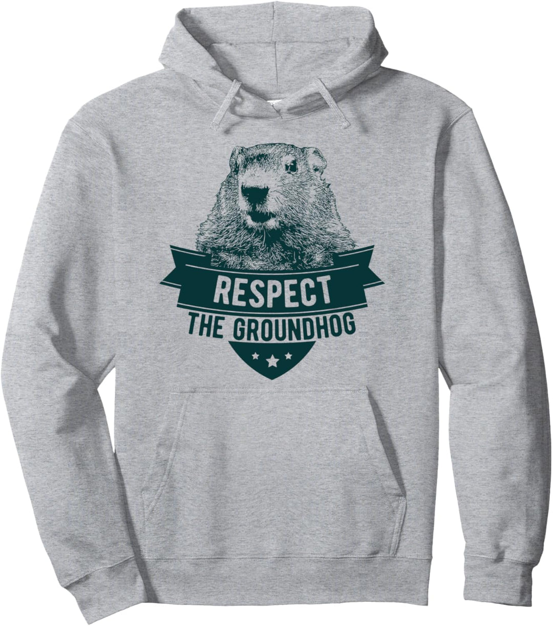 Respektiere das Murmeltier Pullover Hoodie