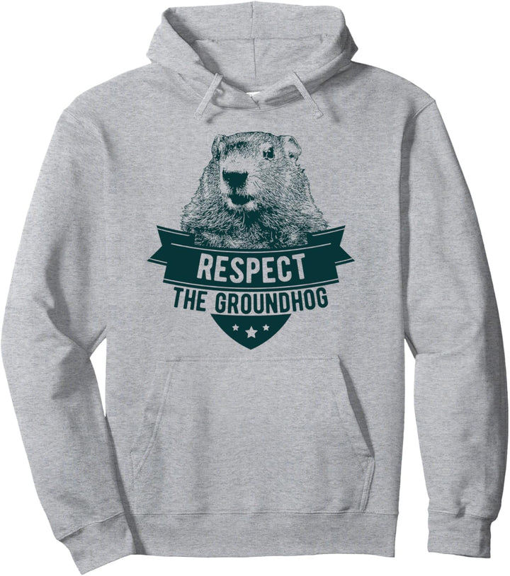 Respektiere das Murmeltier Pullover Hoodie