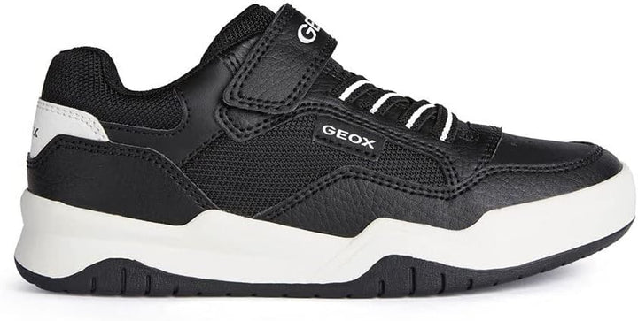 Geox Jungen J Perth Boy B Sneakers 31 EU Black White, 31 EU Black White