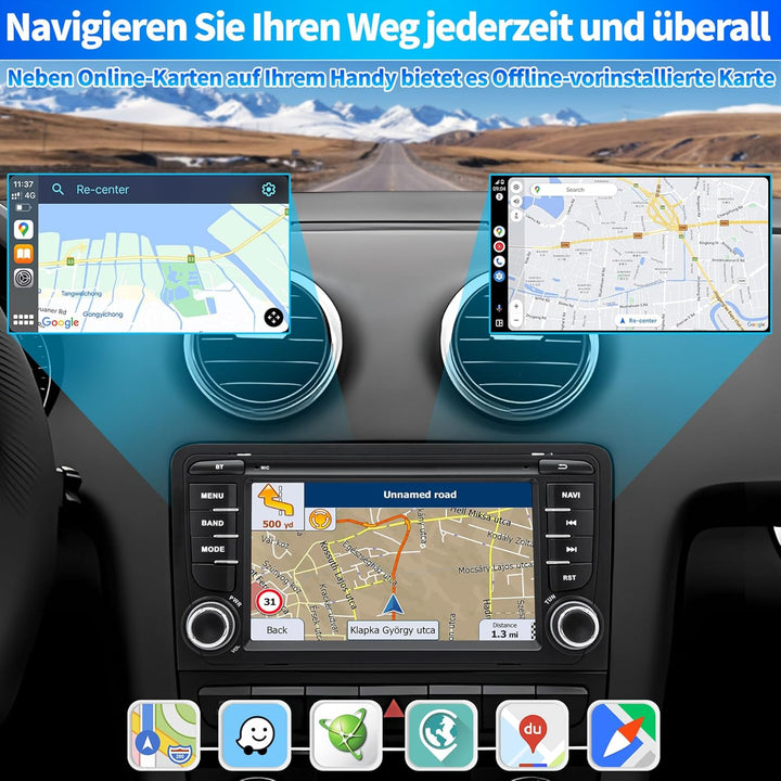 Autoradio für Audi A3 S3 8P RS3 2003 2004 2005 2006 2007 2008 2009 2010 2011 2012, Android 12 System