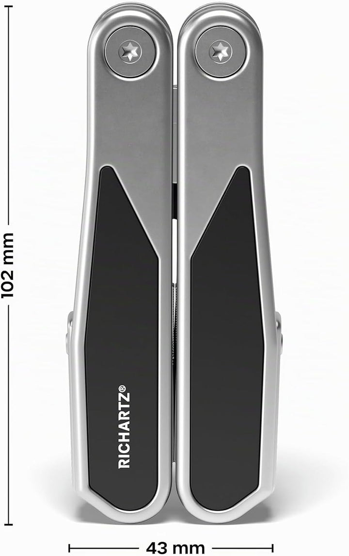 PROTOOL 20+ | 20 Funktionen | Multitool mit Safety-Lock Verriegelung | rostfreier Edelstahl mit elox