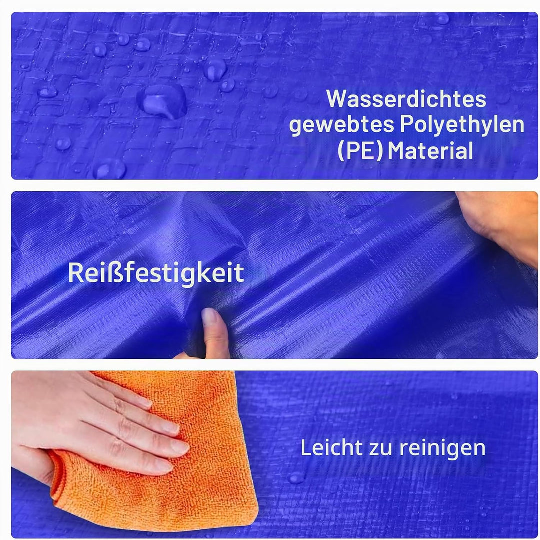 Withosent 100L Aufbewahrungstasche Gross Gewebt, 10er Wasserdicht Umzugstaschen mit Reissverschluss