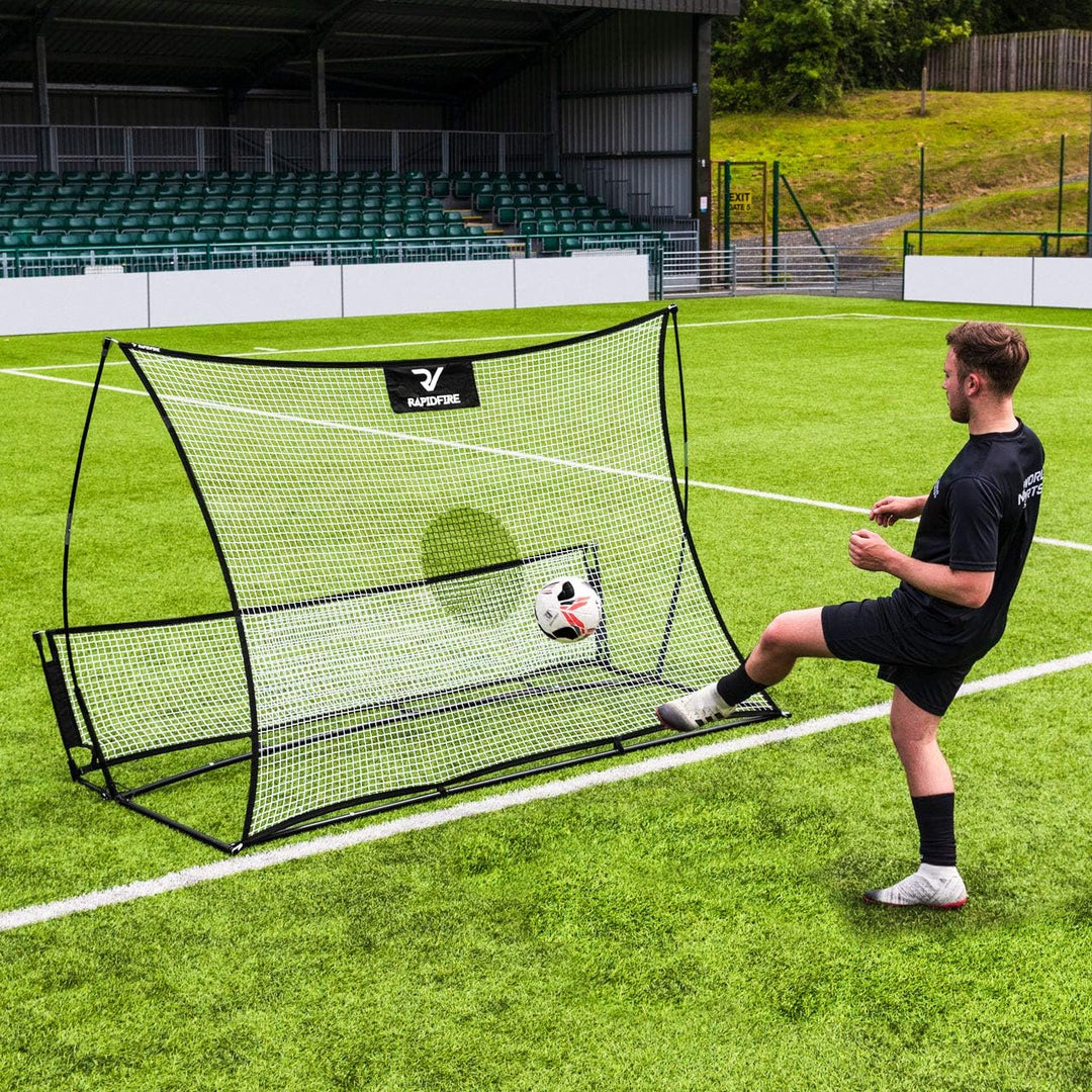 FORZA RAPIDFIRE Flash II Pop-Up Fussball-Rebounder [2,4m x 1,5m] | Schnell aufbaubare Trainingshilfe