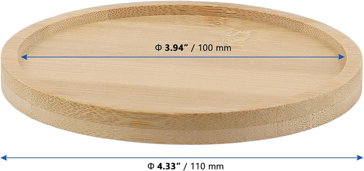 20 Stück 10cm Bambus Untersetzer Rund, Glasuntersetzer Holz Rund, Gläser Holz Untersetzer Tischunter