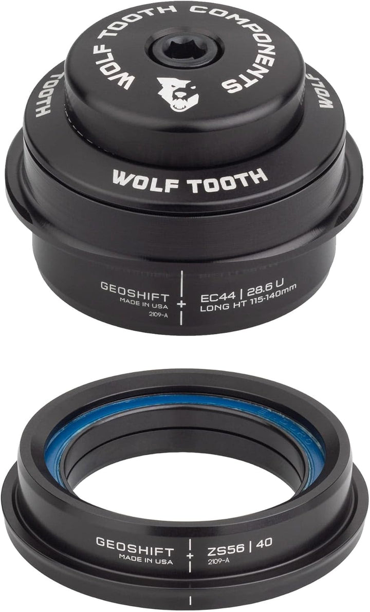 Wolf Tooth EC44 Upper ZS56 GeoShift unten 2 Grad Performance Angle Headset kurz XL, XL