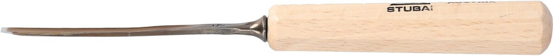STUBAI Stemmeisen Stechbeitel Serie 52 - Form 6 | Gerades Hohleisen - 5 mm, mit Holzgriff, für Figur
