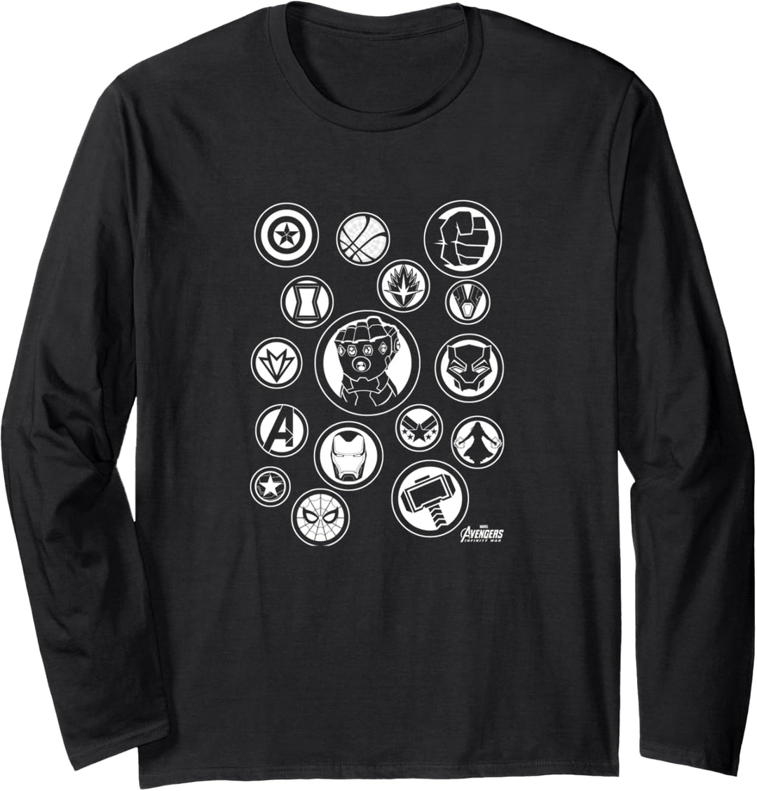 Marvel Avengers Infinity War Tonal Hero Icon Langarmshirt