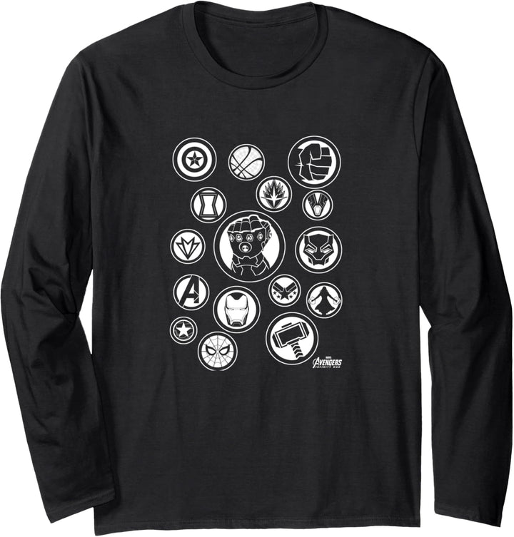 Marvel Avengers Infinity War Tonal Hero Icon Langarmshirt