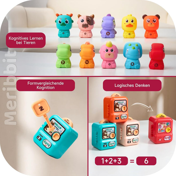 Montessori Spielzeug 2 Jahre, 30Pcs Schlüssel Spielzeug, Fingerpuppen, Sensory Play, Zuordnen und so