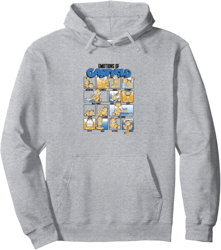 Garfield Emotions Of Garfield Blue Grid Pullover Hoodie