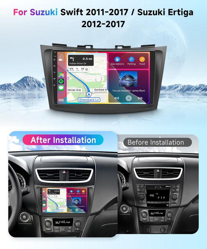 VECHTEL Autoradio 2G+64G Android 15 für Suzuki Swift 2011-2017 Suzuki Ertiga 2012-2017, 9 Zoll HD 2.