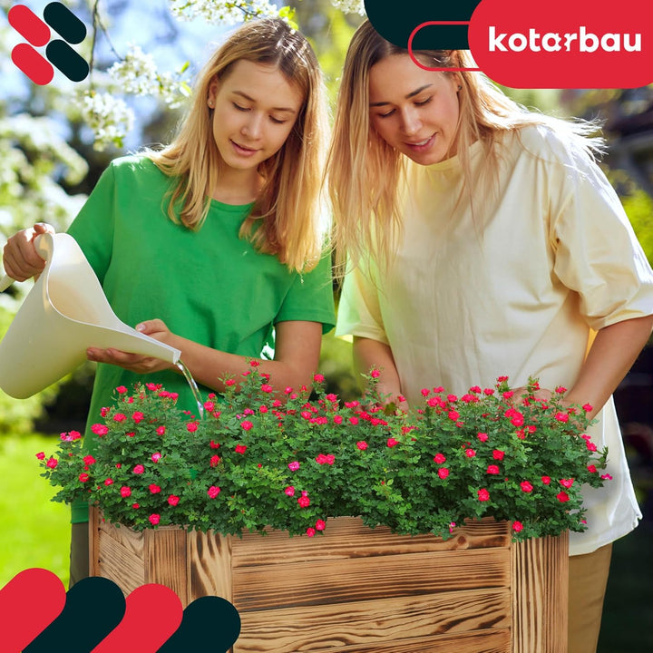 KOTARBAU® Blumenkasten - 50 x 50 x 30 cm - Pflanzkasten mit Vlies - Pflanzkübel gross aussen - Balko